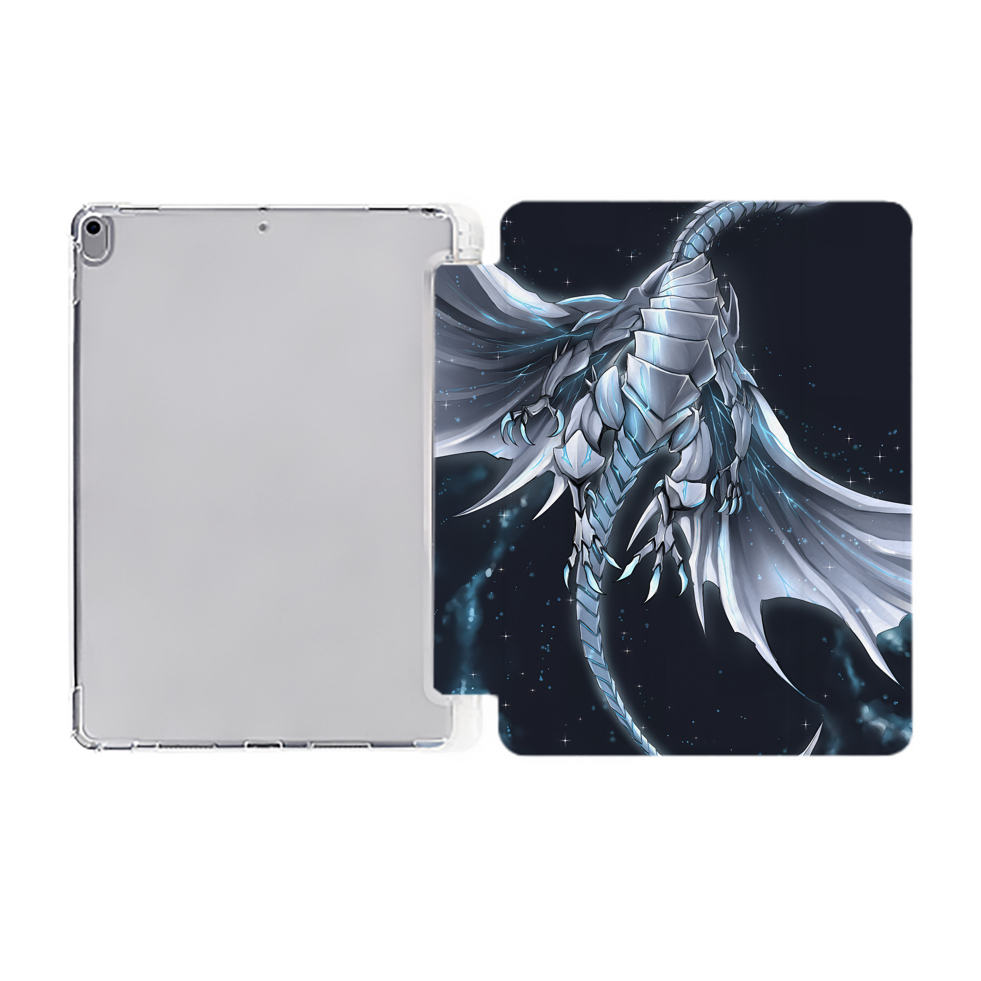 （画像用） 遊☆戯☆王 Yu-Gi-Oh! IPad ケース ペン収納付き 三つ折りスタンド PUレザー×シリコン 対応機種9.5/10.5/10.9インチ